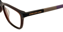 Load image into Gallery viewer, Jones New York Womens Rectangle Brown Plastic Eyewear Frame J236. 48mm

