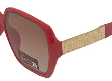 Load image into Gallery viewer, Guess Sunglass Womens Red Oversized Square Plastic, Gradient Lens GO00031. 66F
