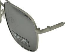 Load image into Gallery viewer, Kenneth Cole Rectangle Aviator Mens Silver Metal Sunglass, Silver Flash KC1371. 9C
