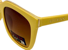 Load image into Gallery viewer, Guess Sunglass Yellow Gold Oversized Square, Brown Gradient Lens GO00045. 39B
