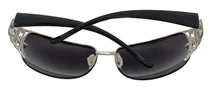 Load image into Gallery viewer, Esprit Womens Sunglass Silver Black Rectangle, Smoke Gradient Lens ET19287 505
