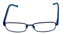 Load image into Gallery viewer, Lucky Brand Mens Ophthalmic Eyeglass Rectangle Blue Metal Zipper 47mm
