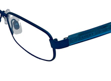 Load image into Gallery viewer, Lucky Brand Mens Ophthalmic Eyeglass Rectangle Blue Metal Zipper 47mm
