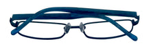 Load image into Gallery viewer, Lucky Brand Big Kids Ophthalmic Eyeglass Rectangle Blue Metal Zipper 50mm
