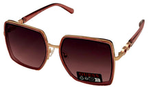 Load image into Gallery viewer, Guess Sunglass Womens Gold Oversized Square Metal, Gradient Lens GO00041 72T
