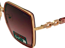 Load image into Gallery viewer, Guess Sunglass Womens Gold Oversized Square Metal, Gradient Lens GO00041 72T
