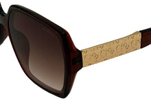 Load image into Gallery viewer, Guess Sunglass Womens Havana Oversized Square Plastic Gradient Lens GO00031. 48F
