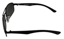 Load image into Gallery viewer, Timberland Sunglass Mens Black Rectangle Aviator, Smoke Mirror Lens TU00024. 2B
