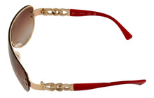 Load image into Gallery viewer, Guess Mens Gold Shield Sunglasses, Violet Gradient Lens. GO00037. 32G
