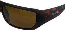 Load image into Gallery viewer, Timberland Sunglass Mens Dark Havana Plastic Wrap, Polarized Lens TU00011. 56H
