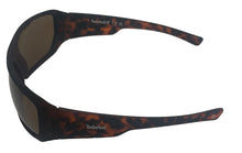 Load image into Gallery viewer, Timberland Sunglass Mens Dark Havana Plastic Wrap, Polarized Lens TU00011. 56H
