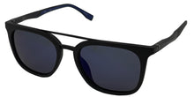 Load image into Gallery viewer, Fila Mens Matte Black Plastic Square Sunglass Blue Polarized Lens SF9249. U28B
