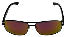 Load image into Gallery viewer, Timberland Sunglass Mens Black Rectangle Aviator, Orange Mirror Lens TU00024. IU
