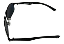 Load image into Gallery viewer, Timberland Sunglass Mens Black Rectangle Aviator, Orange Mirror Lens TU00024. IU
