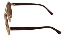 Load image into Gallery viewer, Guess Sunglass Mens Light Gold Metal Aviator, Green Lens Lens GO00011. 32N
