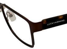 Load image into Gallery viewer, Lucky Brand Men's Eyeglass Brown Rectangle Metal D302. 54mm
