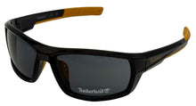 Load image into Gallery viewer, Timberland Mens Rectangle Shiny Black Plastic Sunglass, Smoke Lens TB7221 1A
