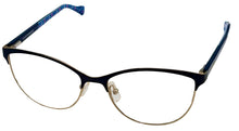 Load image into Gallery viewer, Lucky Mens Ophthalmic Square Navy Gold Stainless Steel Metal Frame D111 53mm
