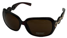 Load image into Gallery viewer, Esprit Women's Sunglasses ET19331 532 Plastic Wrap Rectangle Dark Brown / Brown
