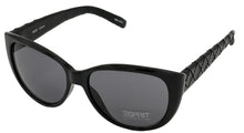 Load image into Gallery viewer, Esprit Womens Black Fashion Plastic Sunglass Cateye, Smoke Lens 19378 538
