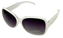 Load image into Gallery viewer, Esprit Sunglass White Square Fashion Plastic, Smoke Gradient Lens 19333 536
