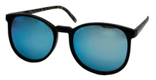 Load image into Gallery viewer, Perry Ellis Mens Sunglass Black Plastic Square, Silver Blue Flash Lens PE57 3
