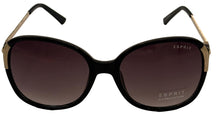 Load image into Gallery viewer, Esprit Womens Sunglass Black Gold Square Plastic Fashion Gradient Len  19453 538

