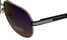 Load image into Gallery viewer, Guess Sunglass Mens Shiny Dark Nickeltin Metal Aviator Gradient Lens, GF0247. 6W
