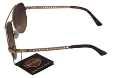 Load image into Gallery viewer, Harley Davidson Mens Gold Metal Aviator Sunglass, Gradient Lens HD5052. 32F
