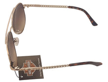 Load image into Gallery viewer, Harley Davidson Mens Gold Metal Aviator Sunglass, Gradient Lens HD5052. 32F
