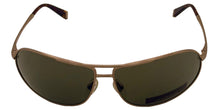 Load image into Gallery viewer, John Varvatos Mens Matte Gold  Metal Rectangle  Sunglass, Green Lens V106
