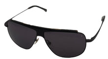 Load image into Gallery viewer, John Varvatos Mens Black Metal Rectangle Aviator Sunglass Smoke Lens V754
