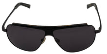 Load image into Gallery viewer, John Varvatos Mens Black Metal Rectangle Aviator Sunglass Smoke Lens V754
