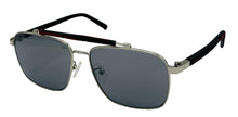 Load image into Gallery viewer, Converse Mens Silver Metal Square Aviator Sunglass, Smoke Lens SCO 229. 579
