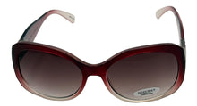 Load image into Gallery viewer, Ellen Tracy Womens Crystal Burgundy  Plastic Rectangle Sunglass ET527 2
