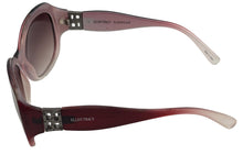 Load image into Gallery viewer, Ellen Tracy Womens Crystal Burgundy  Plastic Rectangle Sunglass ET527 2
