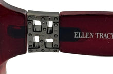 Load image into Gallery viewer, Ellen Tracy Womens Crystal Burgundy  Plastic Rectangle Sunglass ET527 2
