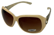 Load image into Gallery viewer, Ellen Tracy Womens Sunglass Cream Plastic Rectangle Brown Gradient Lens ET514 2
