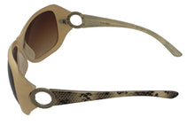 Load image into Gallery viewer, Ellen Tracy Womens Sunglass Cream Plastic Rectangle Brown Gradient Lens ET514 2
