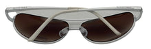 Load image into Gallery viewer, Ellen Tracy Womens White Metal Aviator Sunglass, Brown Gradient Lens ET518 2
