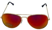 Load image into Gallery viewer, Perry Ellis Mens Sunglass Classic Gold Metal Aviator, Orange Mirror Lens PE47 1
