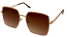 Load image into Gallery viewer, Guess Sunglass Womens Gold Oversized Square Gradient Lens GF0419. 28F
