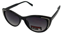 Load image into Gallery viewer, Share Guess Sunglass Womens Shiny Black Cat Eye Smoke Gradient Lens GO00006 1B
