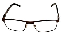 Load image into Gallery viewer, Tumi Mens Stailess Steel Rectangle Eyewear Frame T101 Brown 54mm
