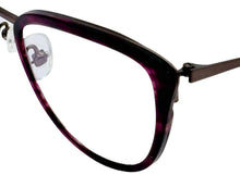 Load image into Gallery viewer, Jones New York Women's Purple Cateye Plastic Reading Glass J771. 53mm 2.5X
