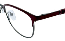 Load image into Gallery viewer, Jones New York Burgundy Mens Metal Soft Square Eyewear , J486. 53mm
