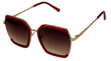 Load image into Gallery viewer, Guess Sunglass Womens Shiny Bordeaux Oversized Square Gradient Lens GF0418. 69T
