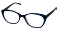 Jones New York Blue Unisex Plastic Soft Cat Eye Eyewear Frame, J774 57mm