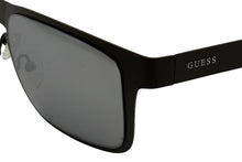 Load image into Gallery viewer, Guess Mens Satin Grey Rectangle Wrap Sunglasses, Silver Mirror Lens. GF0197. 20C
