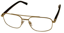 Load image into Gallery viewer, Tumi Mens Stainless Steel Rectangle Eyewear Frame VTU 017 Gold 54mm
